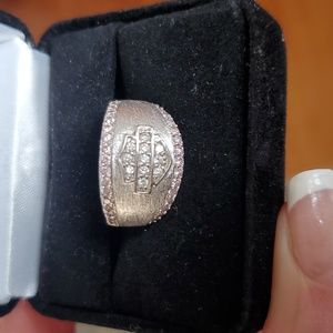 Harley Davidson Women's Sterling Silver Domed Ring size 7
